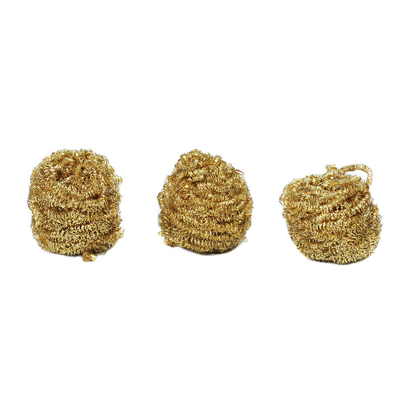 Kitchen Dish Washing Brass Spiral Scourer 13G