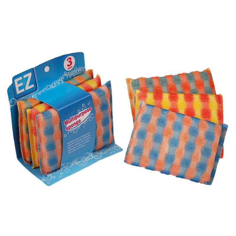 Multicolor Checkered Pattern Multi-Purpose Sponge